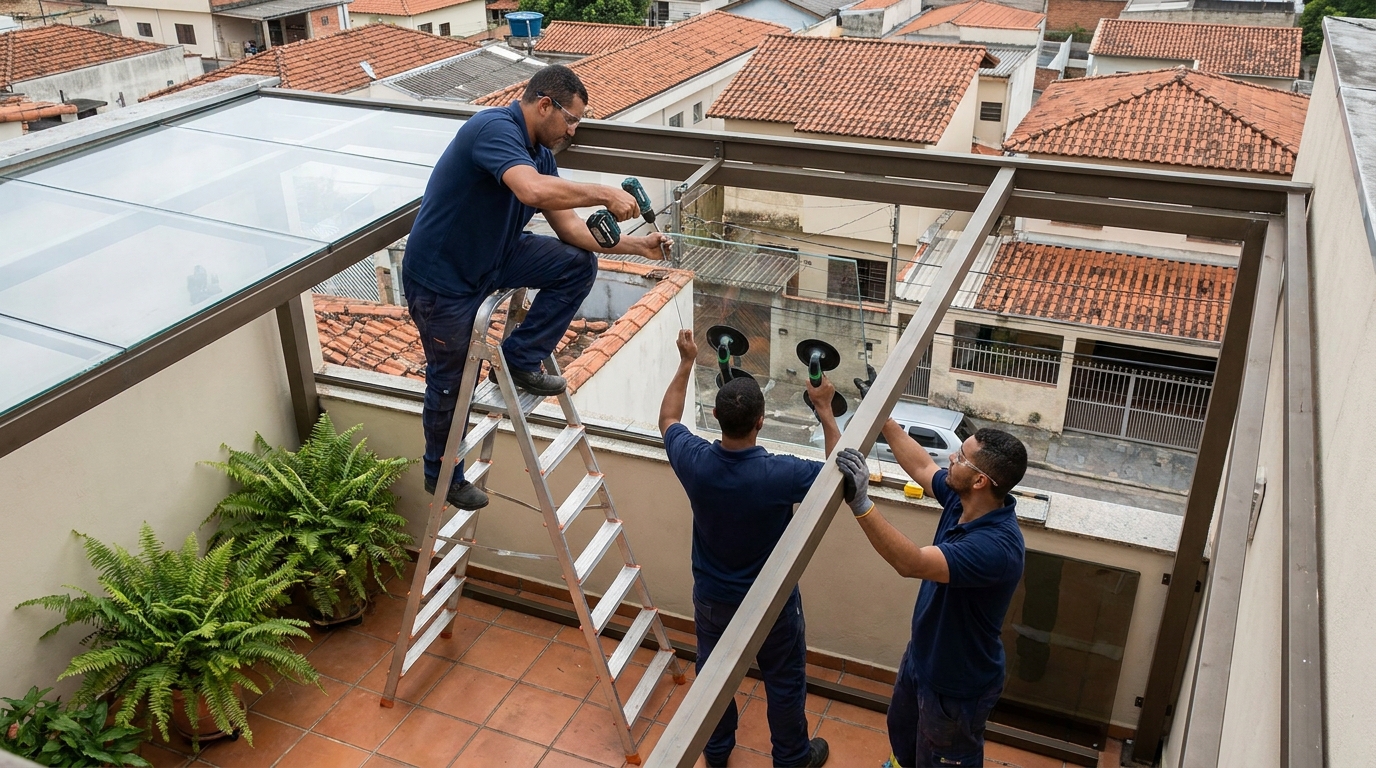 Cobertura de Vidro em Canoas‑RS